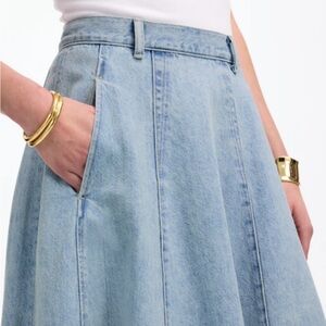 Madewell Light Blue A-Line Denim Skirt